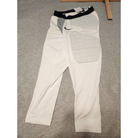 Nike Pro Hyperstrong Padded Compression Pants White Ergonomic Training Medium - Picture 1 of 11